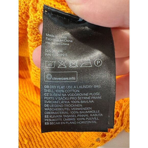 H & M Crochet Shift Dress Orange Size XS - Picture 6 of 6